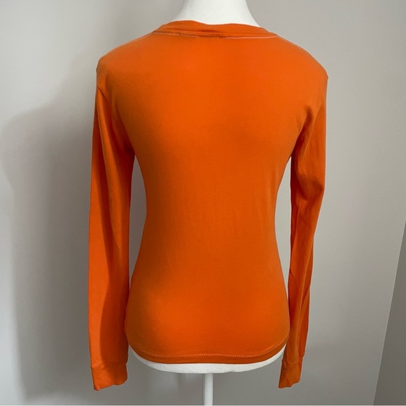 American Eagle Y2K "Tame the Dragon" Sushi Asian Print  Long Sleeve Top Size S - Picture 2 of 5